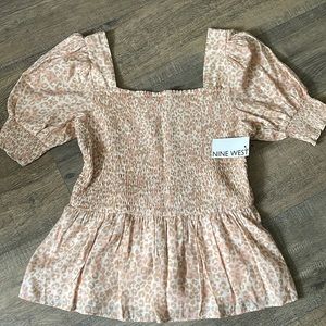 Pink cheetah print blouse